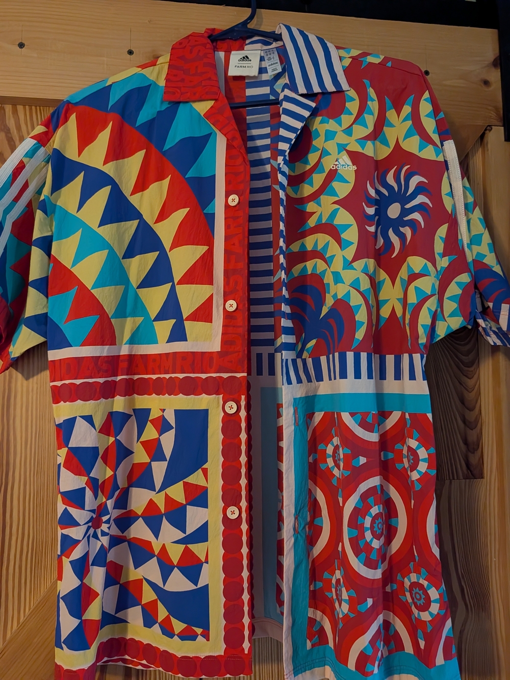 FARM Rio Multicolor Geo-Print Short-Sleeve Button-Up Shirt